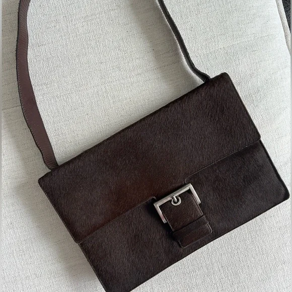 バッグ archive PRADA brown leather shoulder bag PRADA Archive Brown Leather Shoulder Bag 90s Vintage